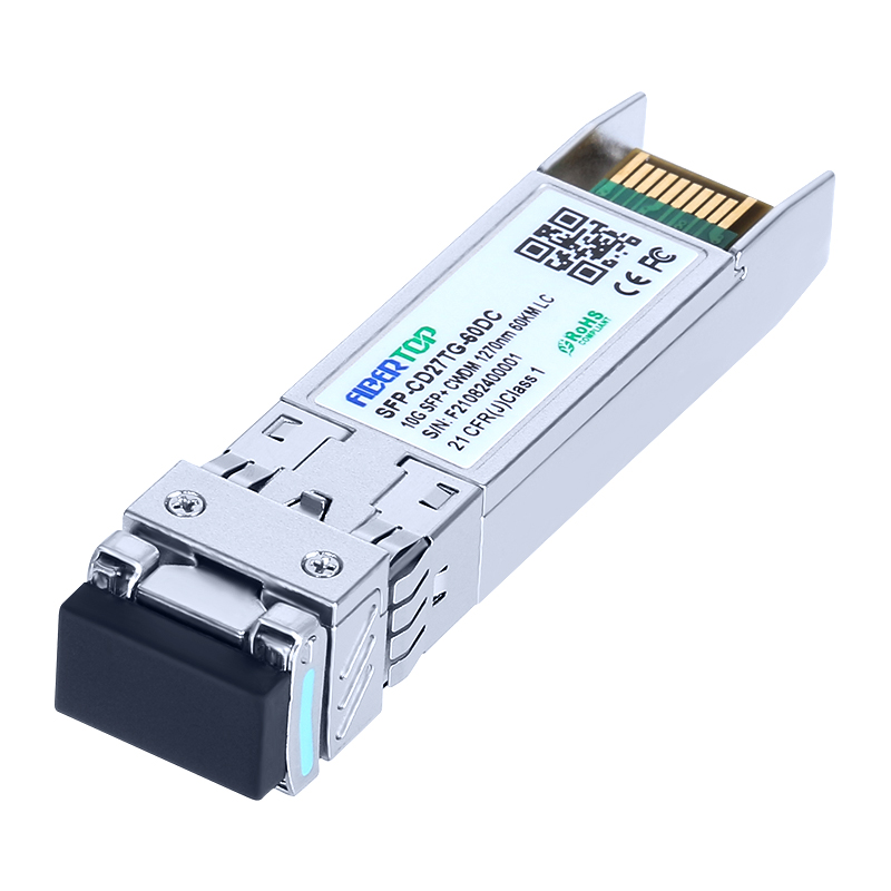 FIBERTOP 10G CWDM SFP+ SMF 1270nm~1330nm 60km LC Módulo transceptor DOM