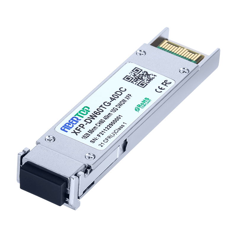 Módulo transmisor-receptor FIBERTOP 10G DWDM XFP SMF CH17 a CH61 los 40 km LC DOM