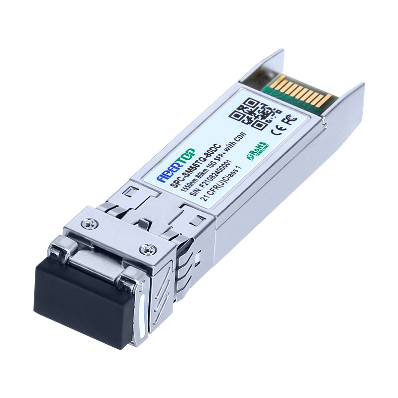 FIBERTOP 10G ZR SFP+ con módulo transceptor CDR SMF 1550nm 80km LC DOM