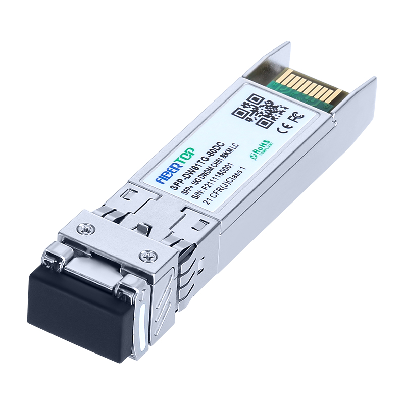 FIBERTOP 10G DWDM SFP+ con CDR CH17 a CH61 SMF 80km LC DDM Transceptor Módulo