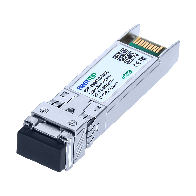 Transceptor SFP+ 10GBase-ZR SMF 1550nm 80km LC DOM compatible con Ubiquiti® UF-SM80-10G
