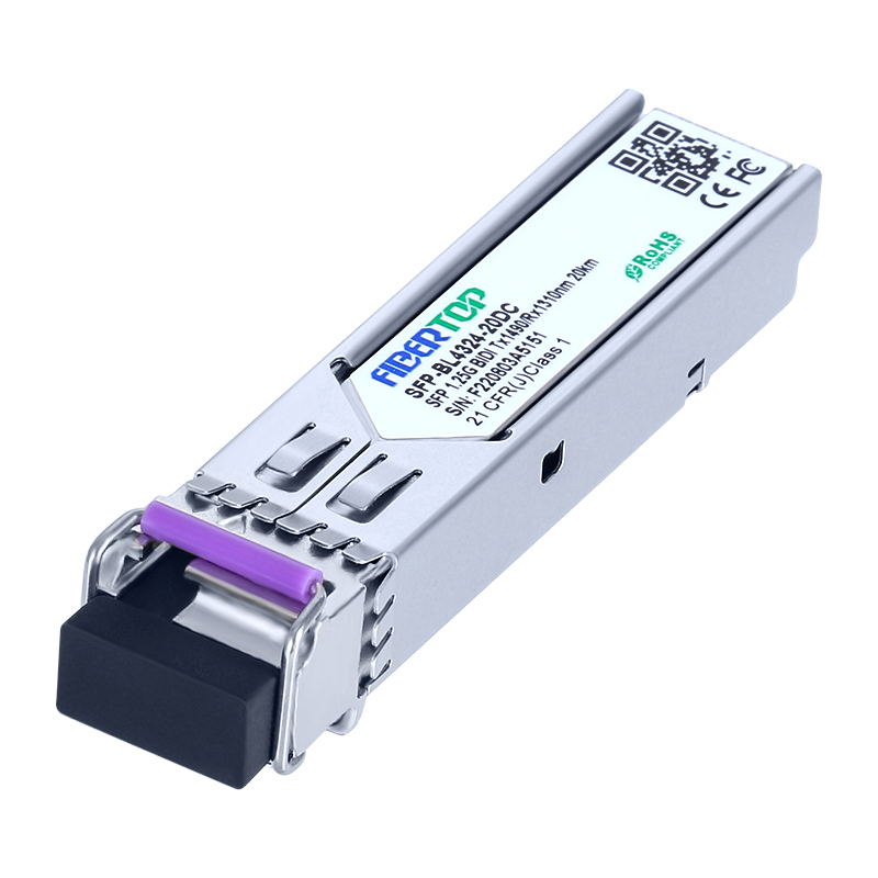 HPE® J9142B-20 Transceptor 1000Base-BX BIDI SFP compatible SMF 1490nm Tx/1310nm Rx 20km Single LC DOM