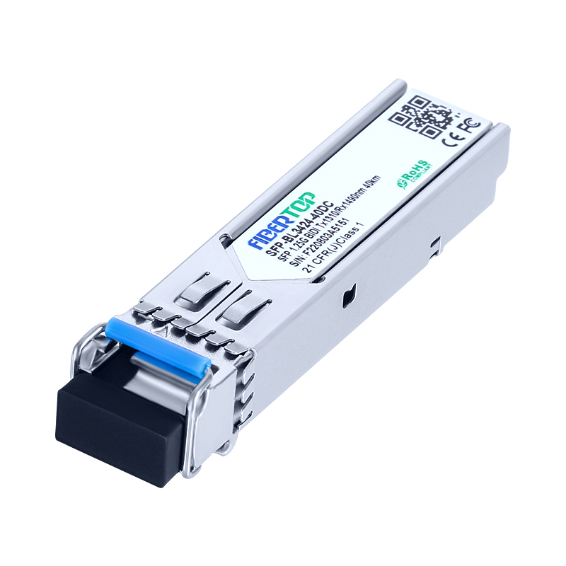 HW® LE2MGSC40DE0 Compatible 1000Base-BX-U BIDI SFP Transceptor SMF 1310nm Tx/1490nm Rx 40km Single LC DOM