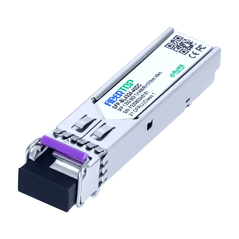 HW® LE2MGSC40ED0 Compatible 1000Base-BX-D BIDI SFP Transceptor SMF 1490nm Tx/1310nm Rx 40km Single LC DOM