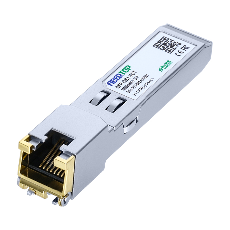 Módulo transceptor de 100 m RJ-45 de cobre 1000BASE-T SFP compatible con FS-TRAN-GC de Fortinet®