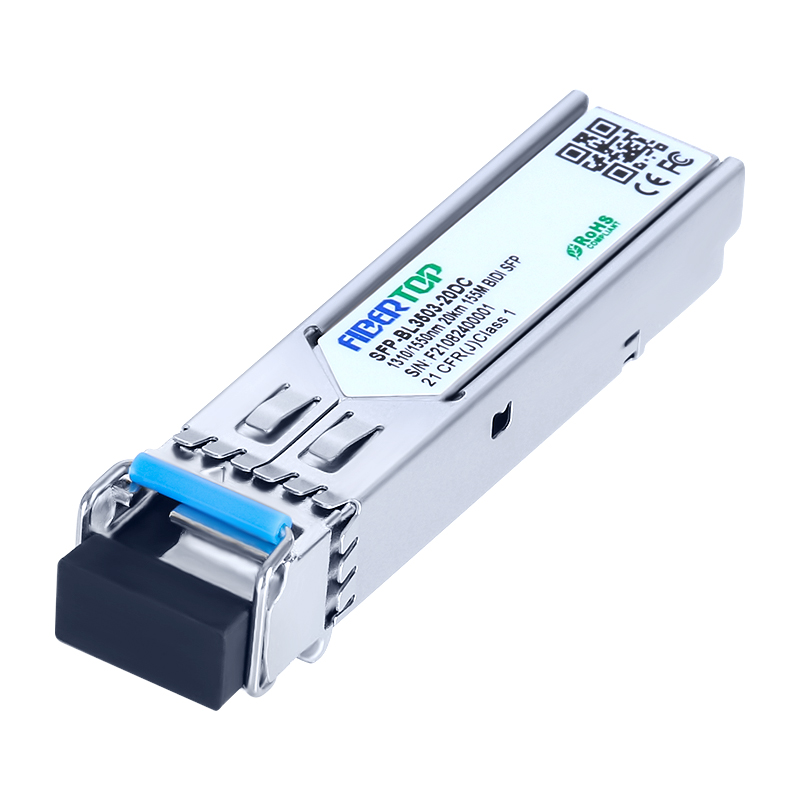 Transceptor SFP BIDI de 155 Mbps compatible con D-Link® DEM-220R 20 km SMF 1310 nm Tx/1550 nm Rx LC DOM único