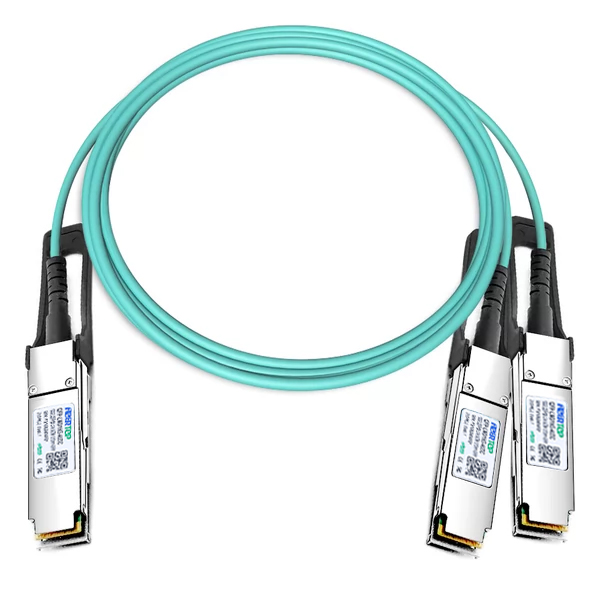 Cable óptico activo de ruptura compatible con Mellanox ®MFS1S50-V001E 200G QSFP56 a 2x100G QSFP56 1M (3 pies)