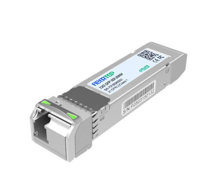Transceptor SFP de vídeo BIDI FIBERTOP de 12Gbps SMF 1270NM/1330NM 20km transmisor y receptor LC DOM único para SD/HD/3G/6G/12G-SDI