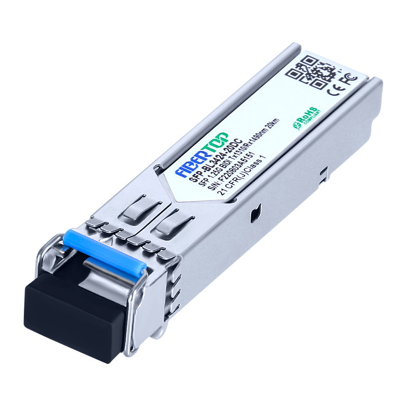 Transceptor SFP 1000Base-BX compatible con Cisco® GLC-BX-U (SMF, 1310nmTx/1490nmRx, 20 km, LC, DOM)