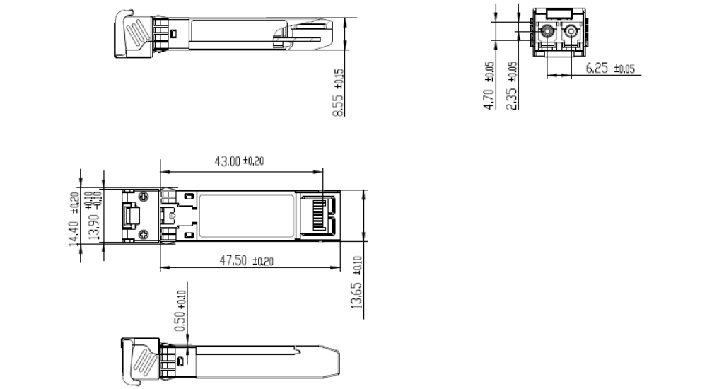 SFP28 25G SR Dimensions