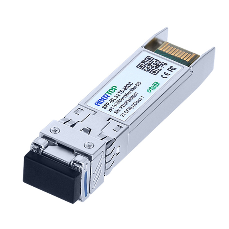 Módulo transceptor LC DOM FIBERTOP 25G BIDI los 60km SFP28 1309nm Tx/1295nm Rx único