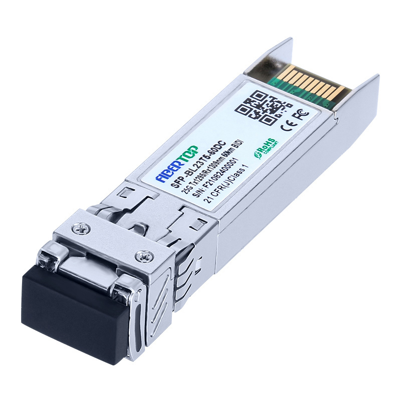 Módulo transceptor LC DOM único FIBERTOP 25G BIDI los 60km SFP28 1295nm Tx/1309nm Rx